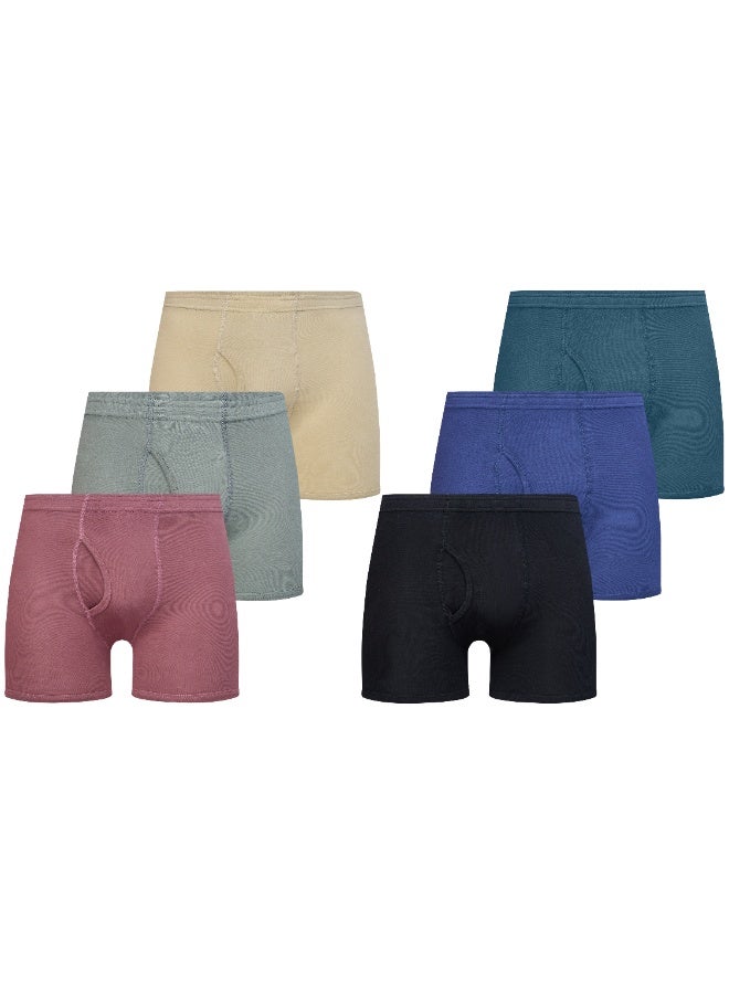 John Gladstone Mens Boxer Inner Elastic Assorted Colors pack of 6 - Image 1